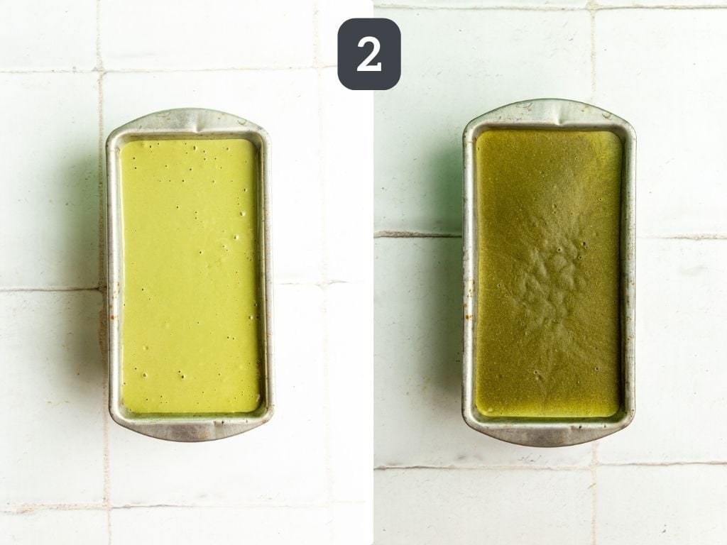 Vegan Matcha Ice Cream Step 2 - freeze.