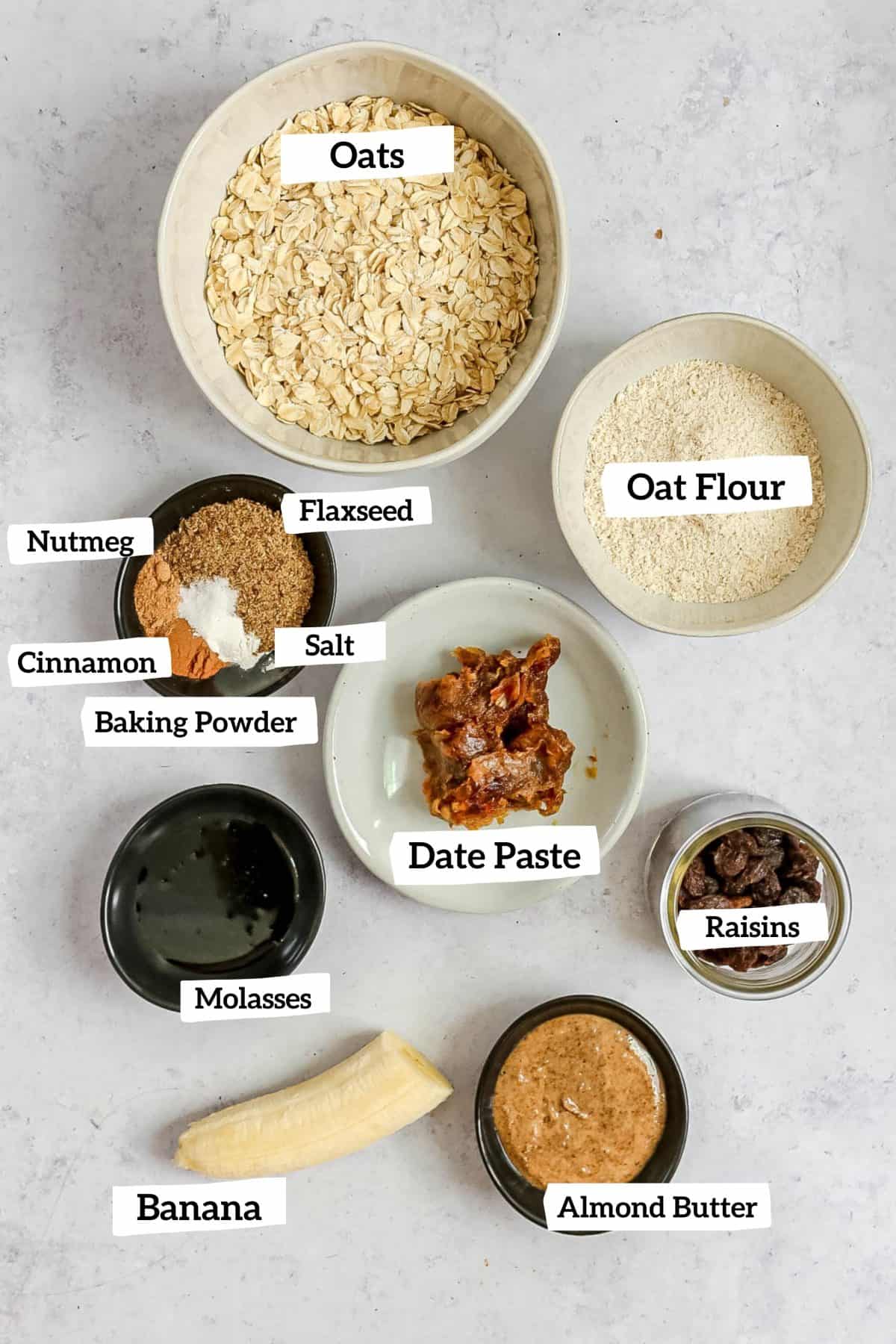 Oatmeal Raisin Cookie Bites Ingredients