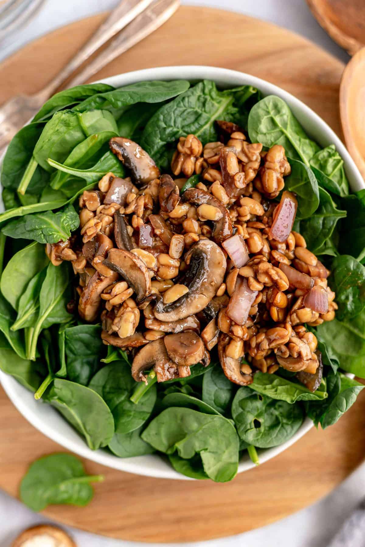 Teriyaki Mushroom Tempeh Salad