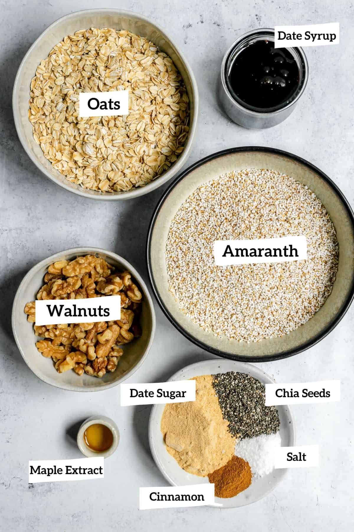 Maple Walnut Granola Ingredients