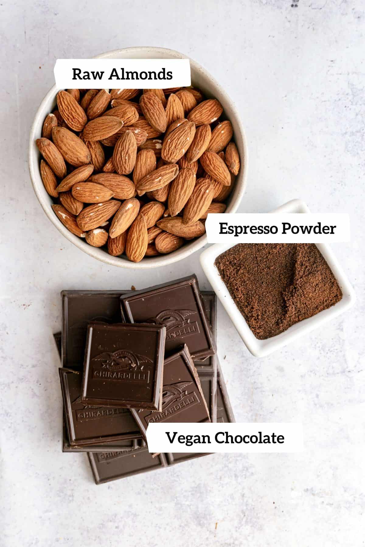 Mocha Chip Almonds Ingredients