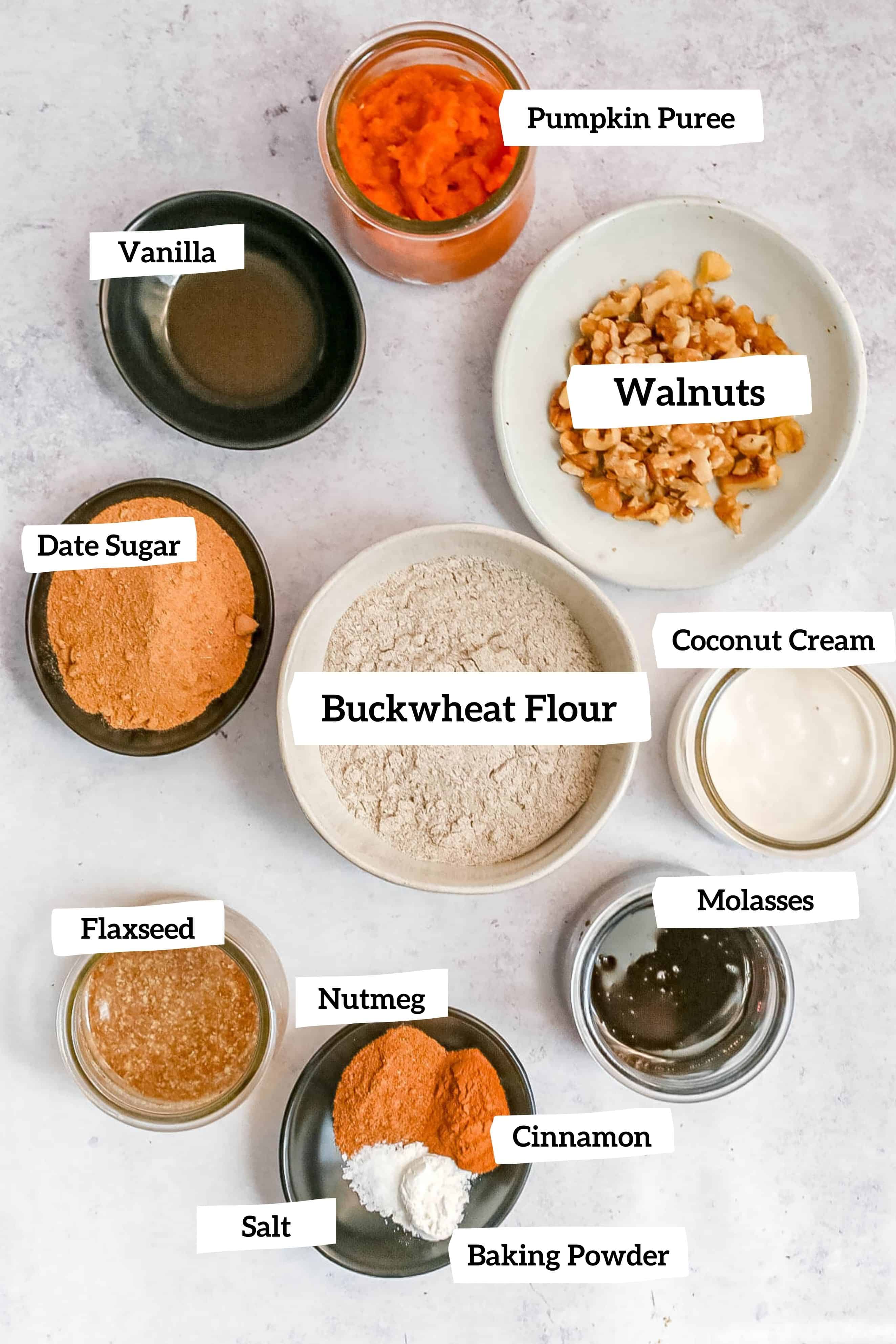 Molasses Pumpkin Walnut Cookies Ingredients