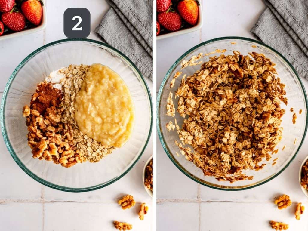 Banana Sweetened Granola Step 2