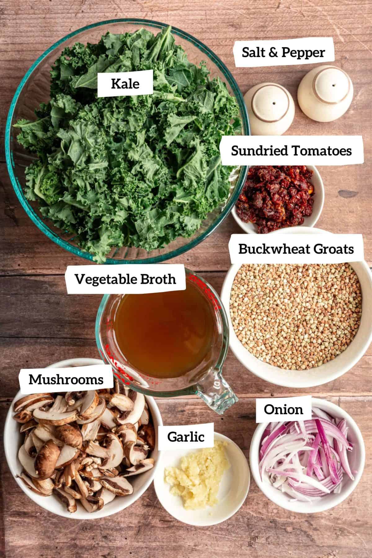 Buckwheat breakfast bowl ingredients