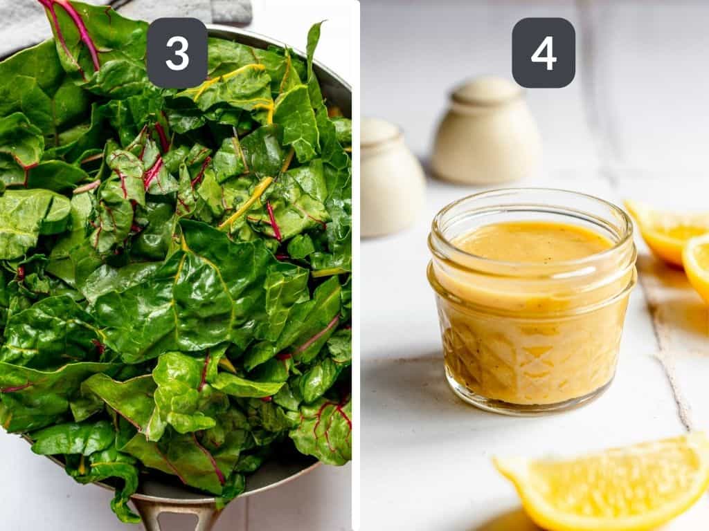 Oil-Free Sauteed Rainbow Chard Steps 3 & 4