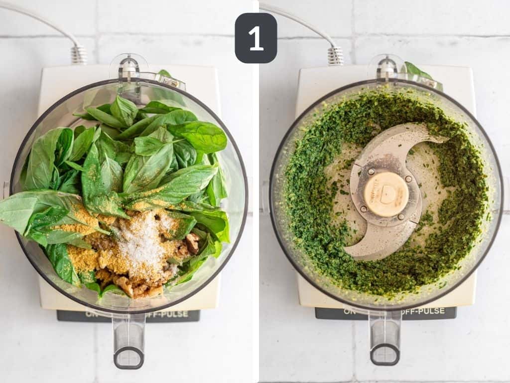 Vegan Spinach Walnut Pesto Step 1