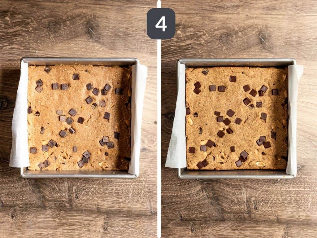 Vegan Peanut Butter Blondies Step 4