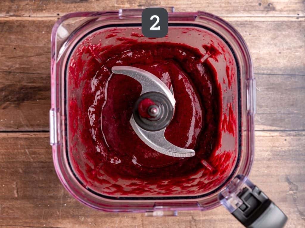 Creamy Berry Sorbet Step 2 - blend all the ingredients.