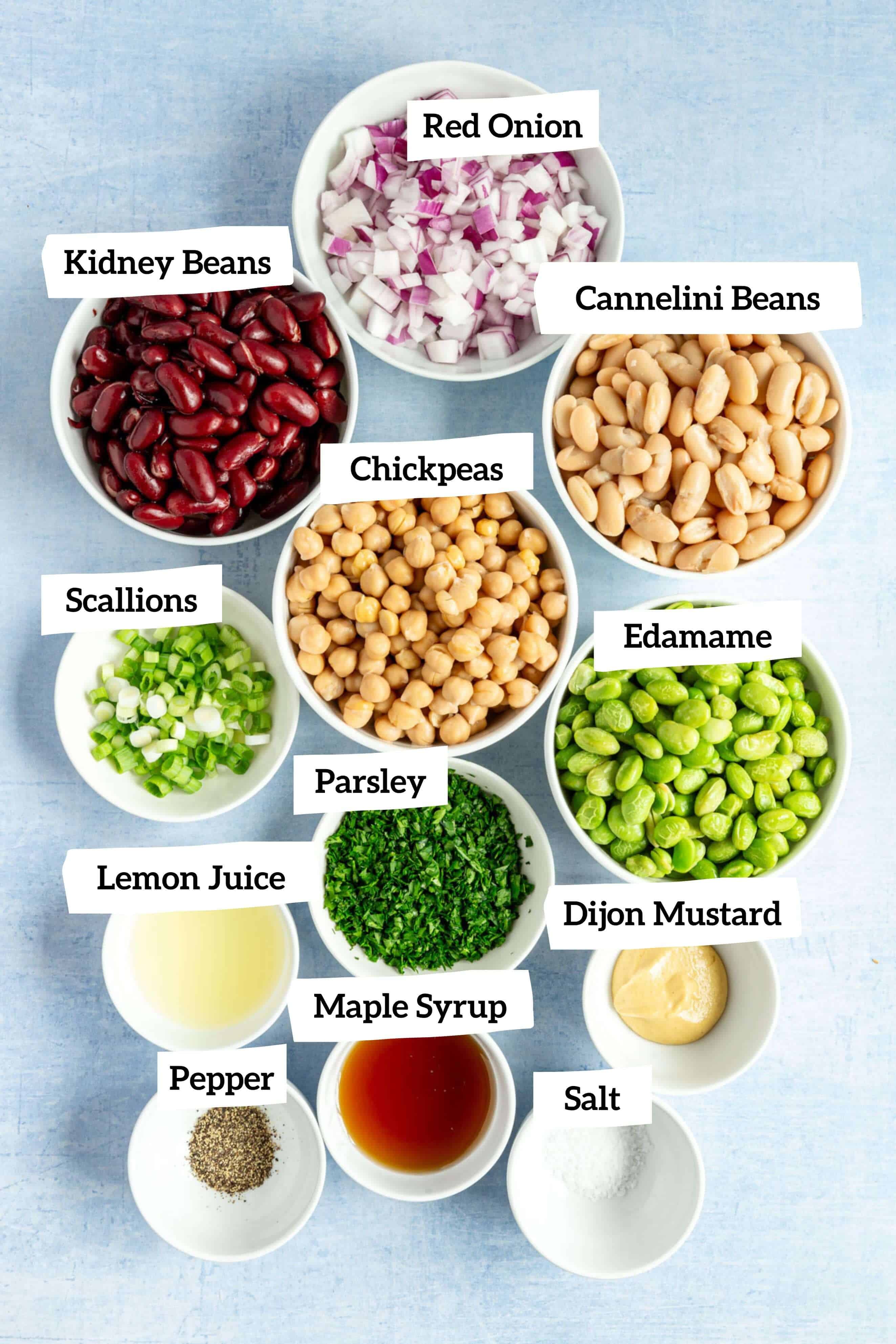 Vegan Four Bean Salad Ingredients