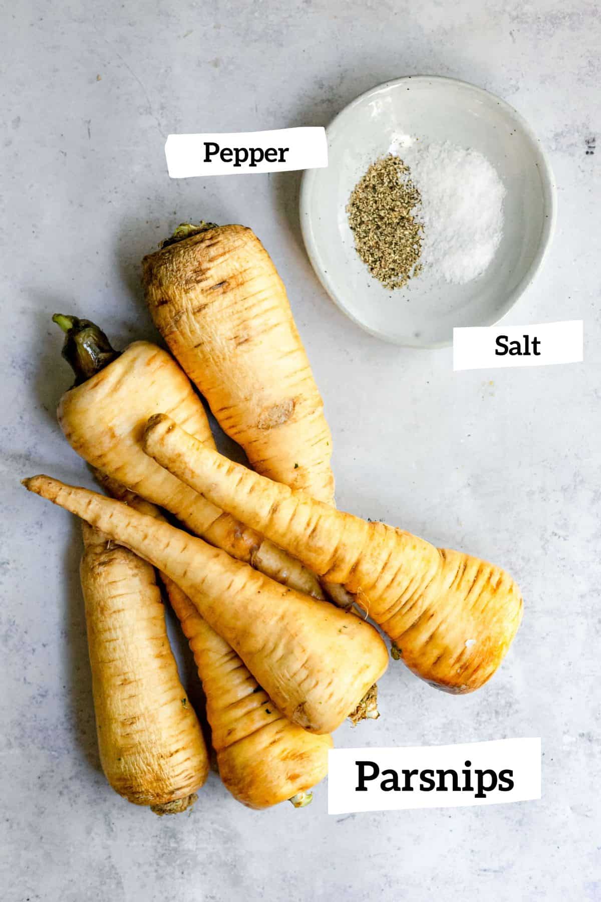Oil-Free Roasted Parsnips Ingredients