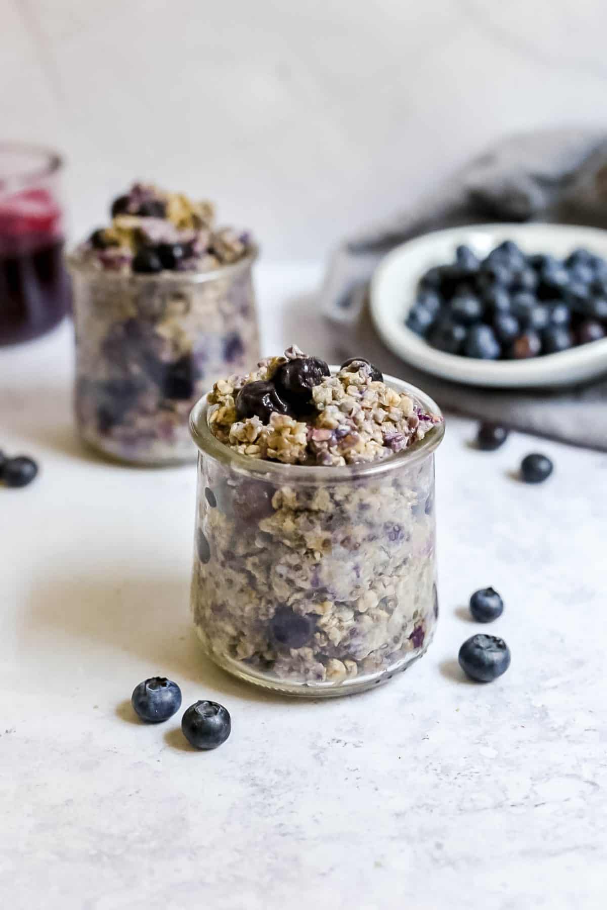 Blueberry maple overnight oats