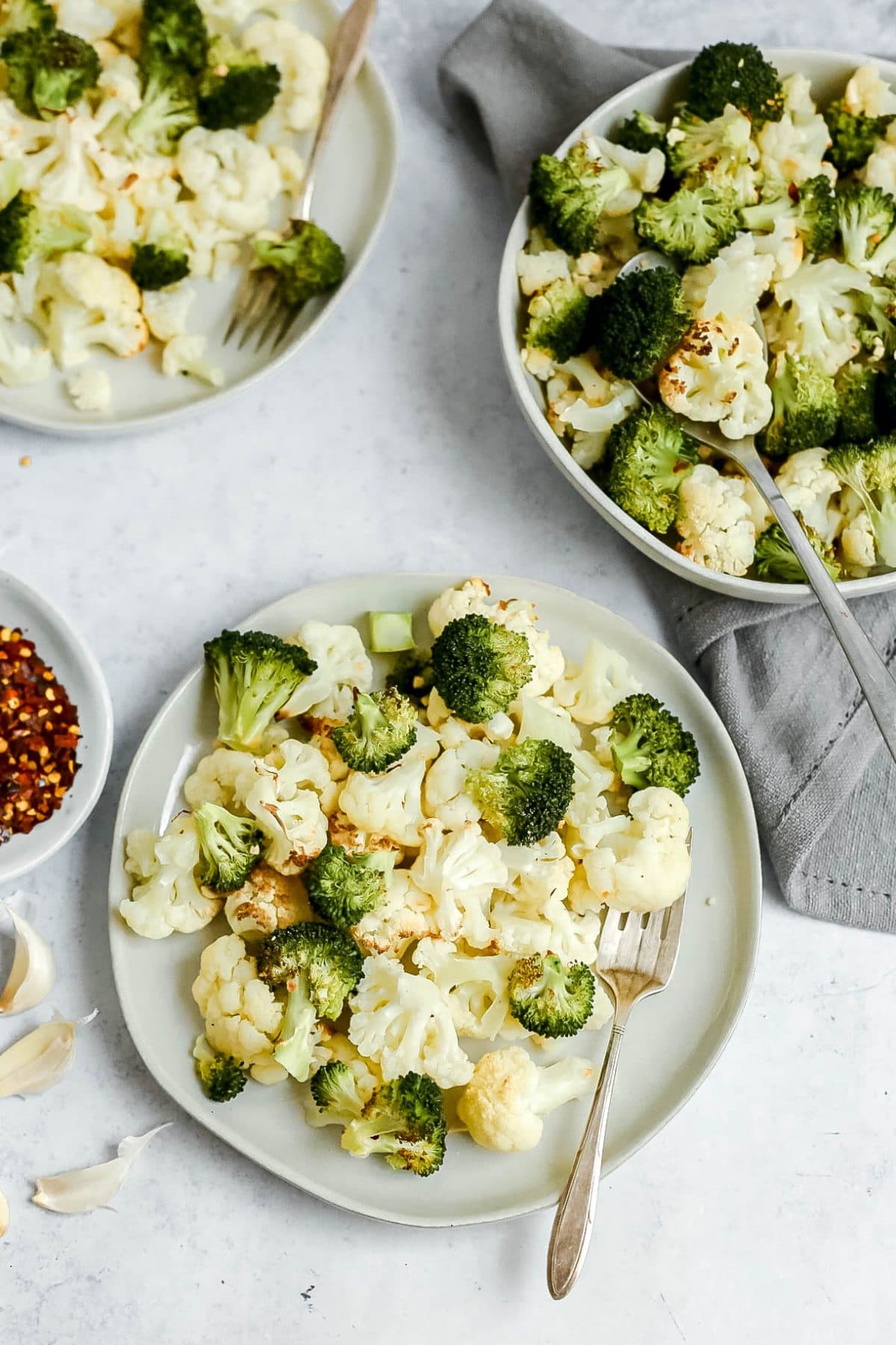 Roasted Broccoli and Cauliflower