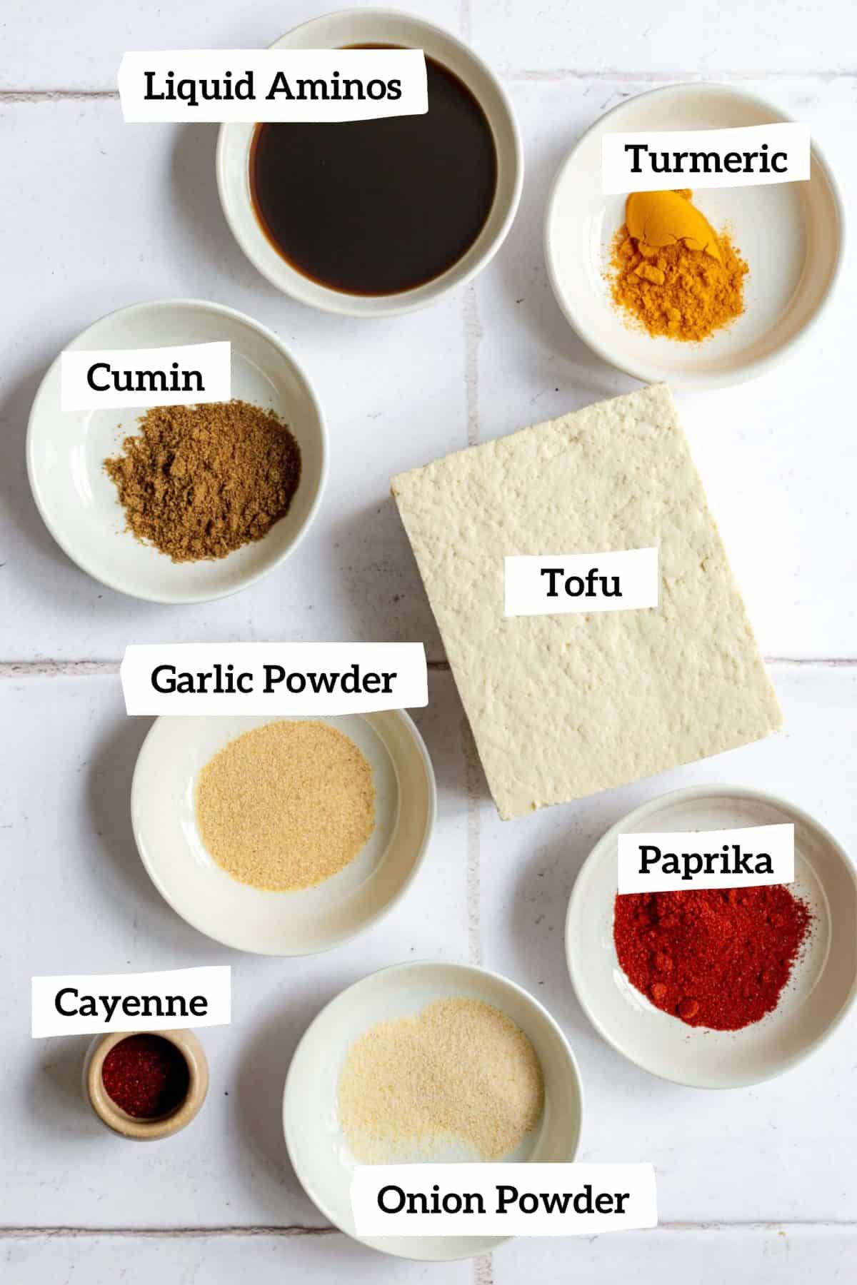 Baked Spiced Tofu Ingredients