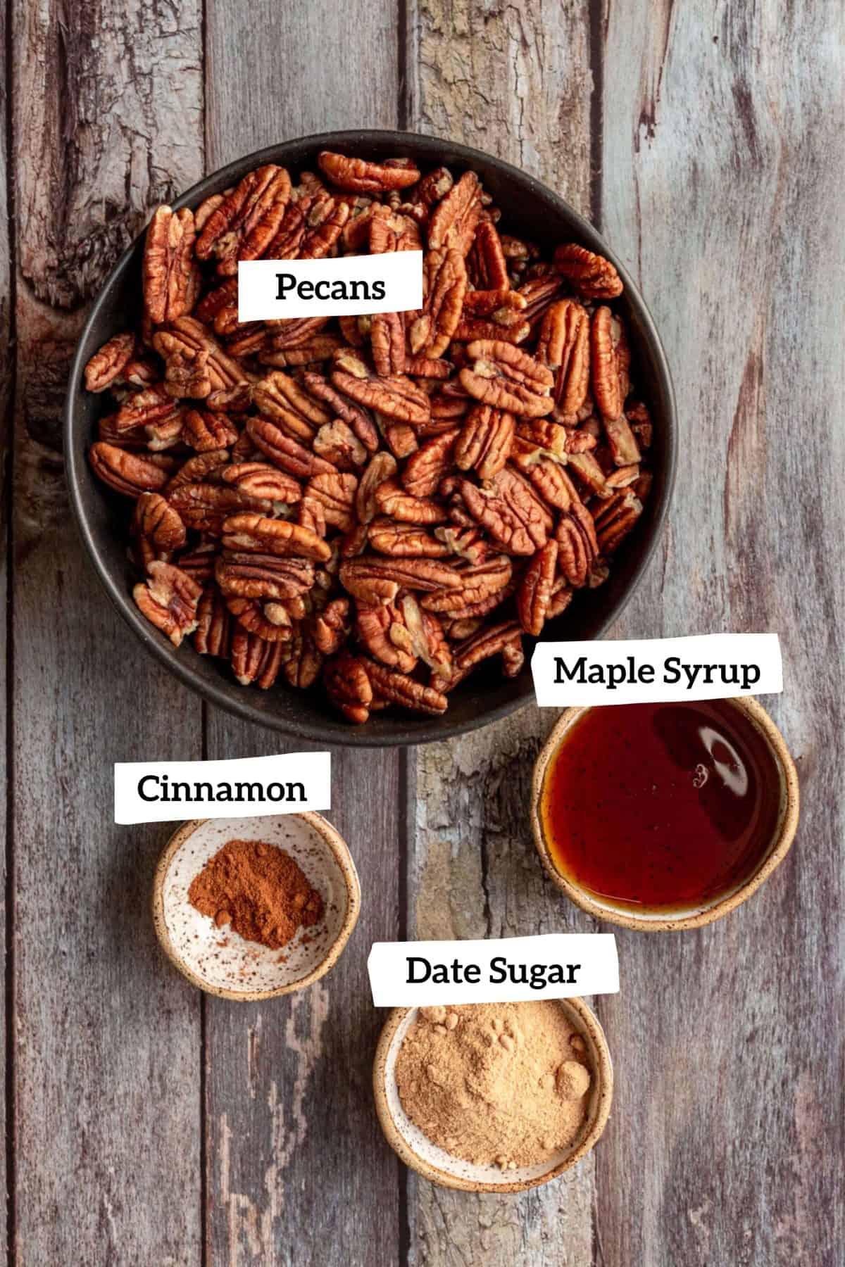 Vegan Cinnamon Candied Pecans Ingredients
