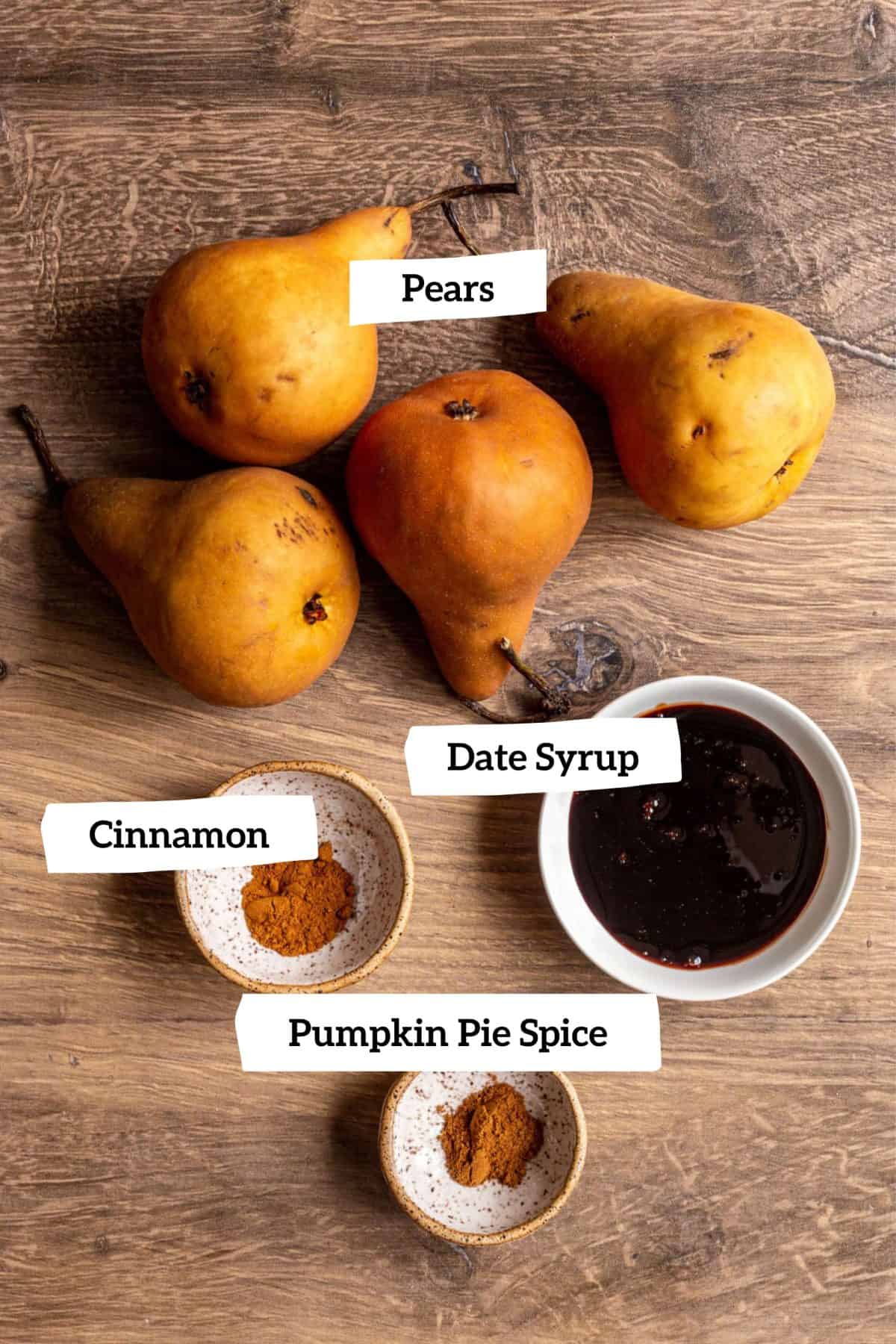 Vegan Sauteed Pears Ingredients