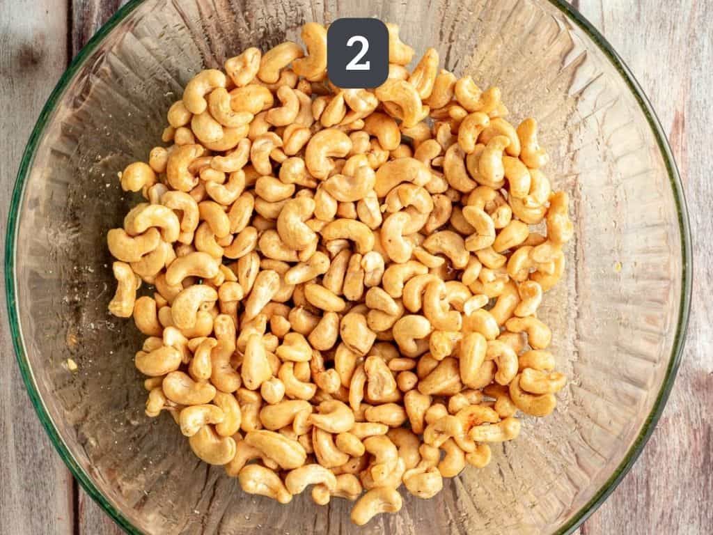Maple Roasted Cashews Step 2