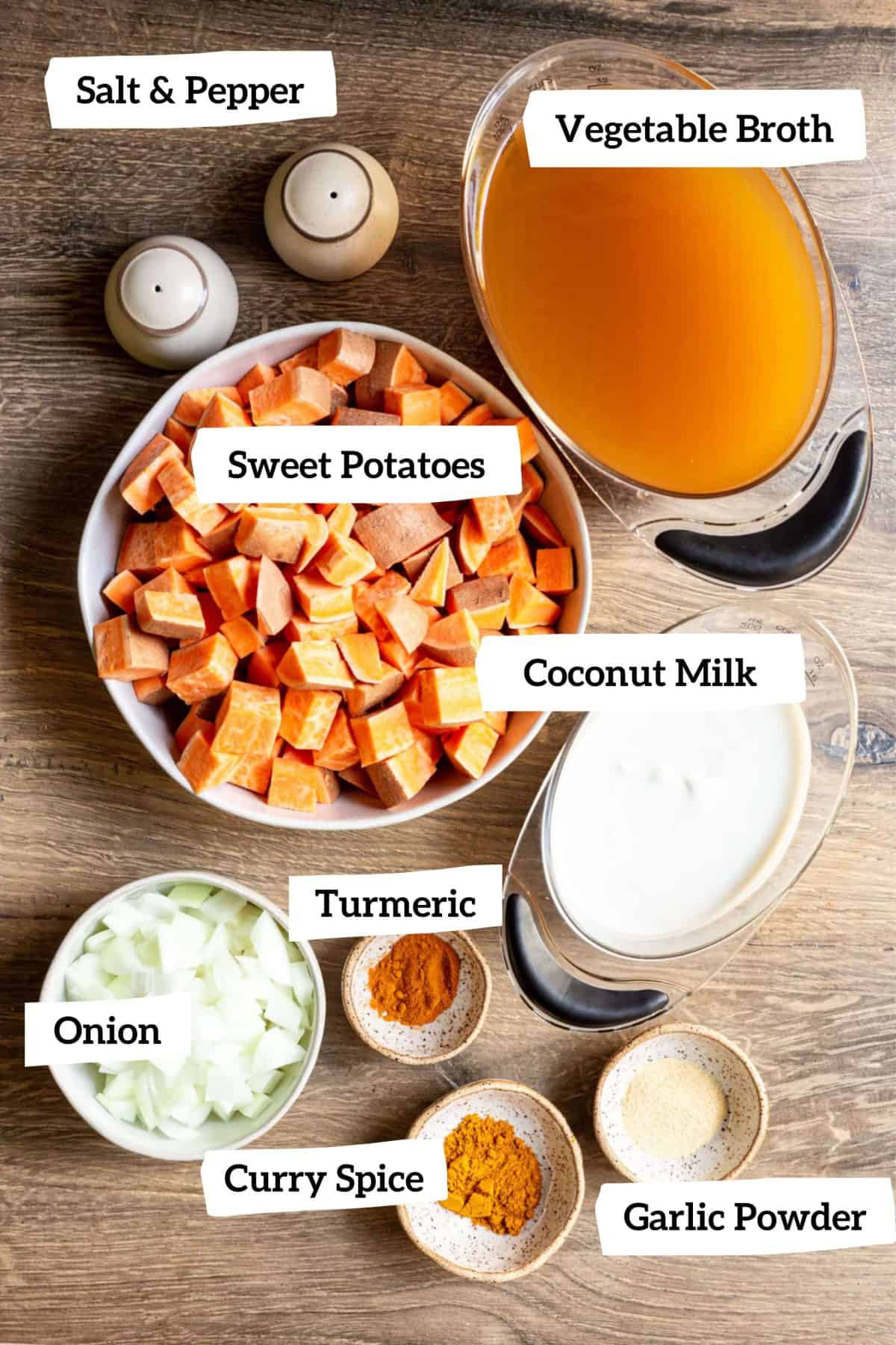 Vegan Sweet Potato Soup Ingredients