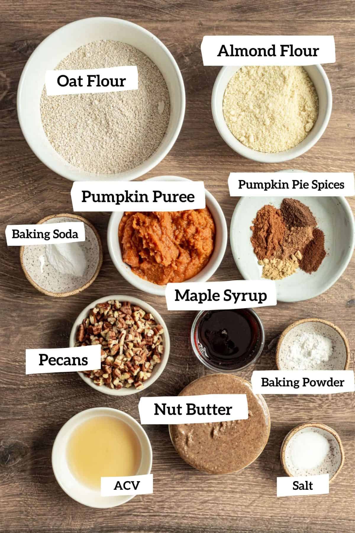 Vegan Pumpkin Muffins Ingredients