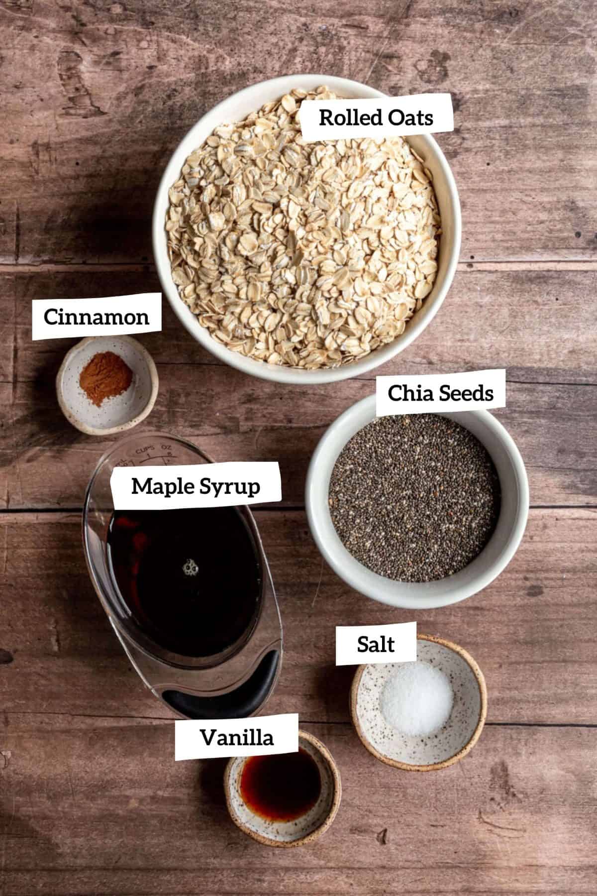 Chia Granola Ingredients