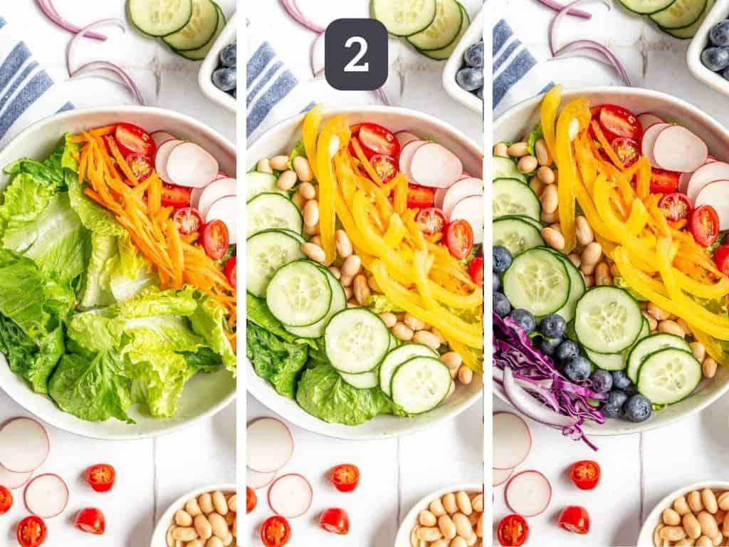 Rainbow Salad Bowl Assembly