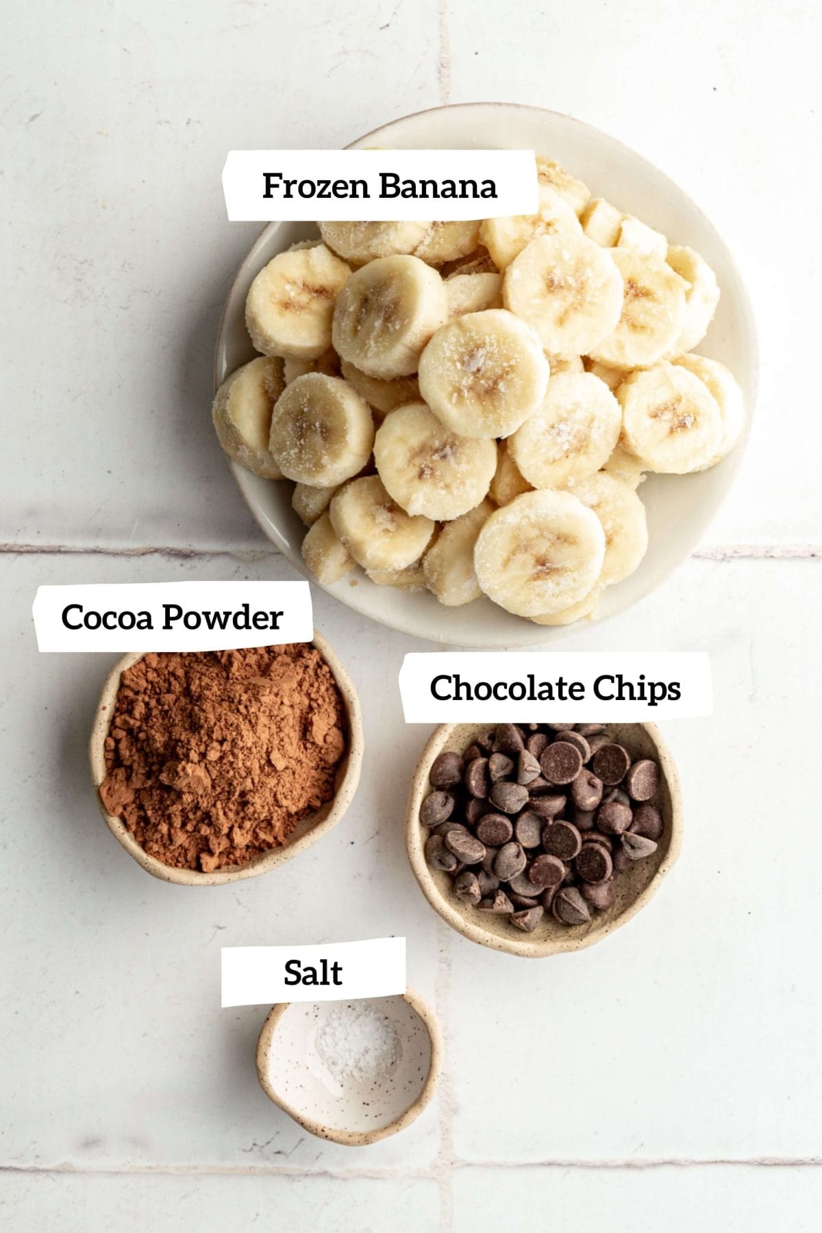 Chocolate Banana Nice Cream Ingredients