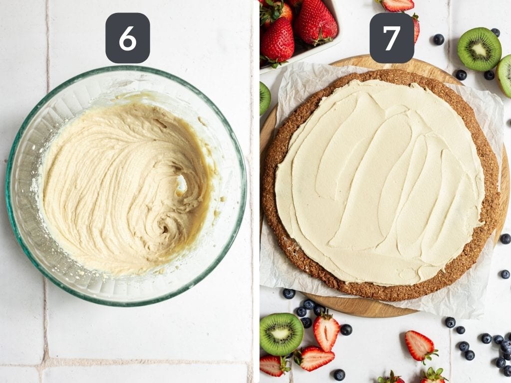 Plant-Based Fruit Pizza Steps 6 & 7