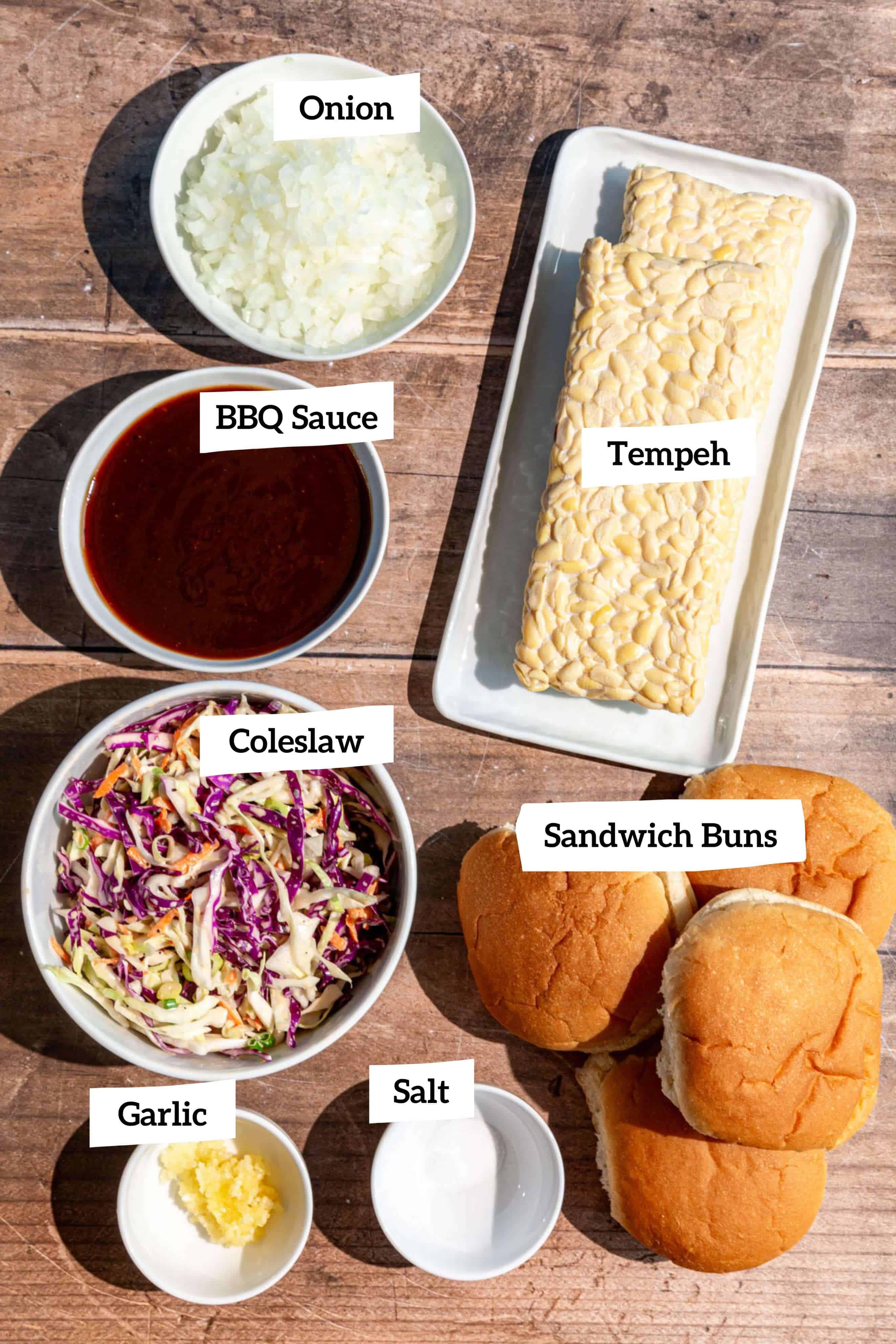 BBQ Tempeh Sandwich Ingredients