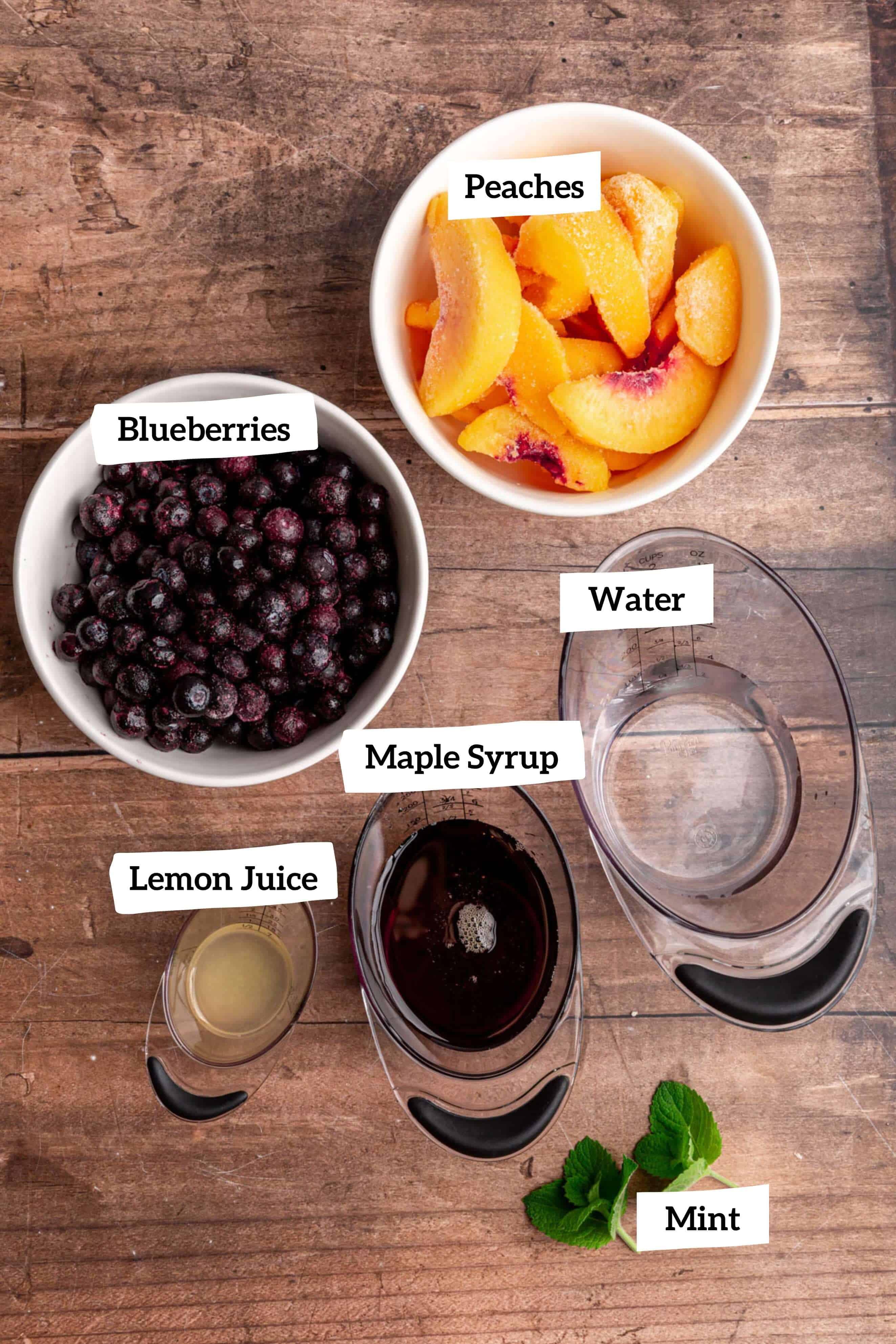 Blueberry Peach Sorbet Ingredients