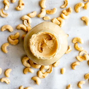A jar of cashew butter.