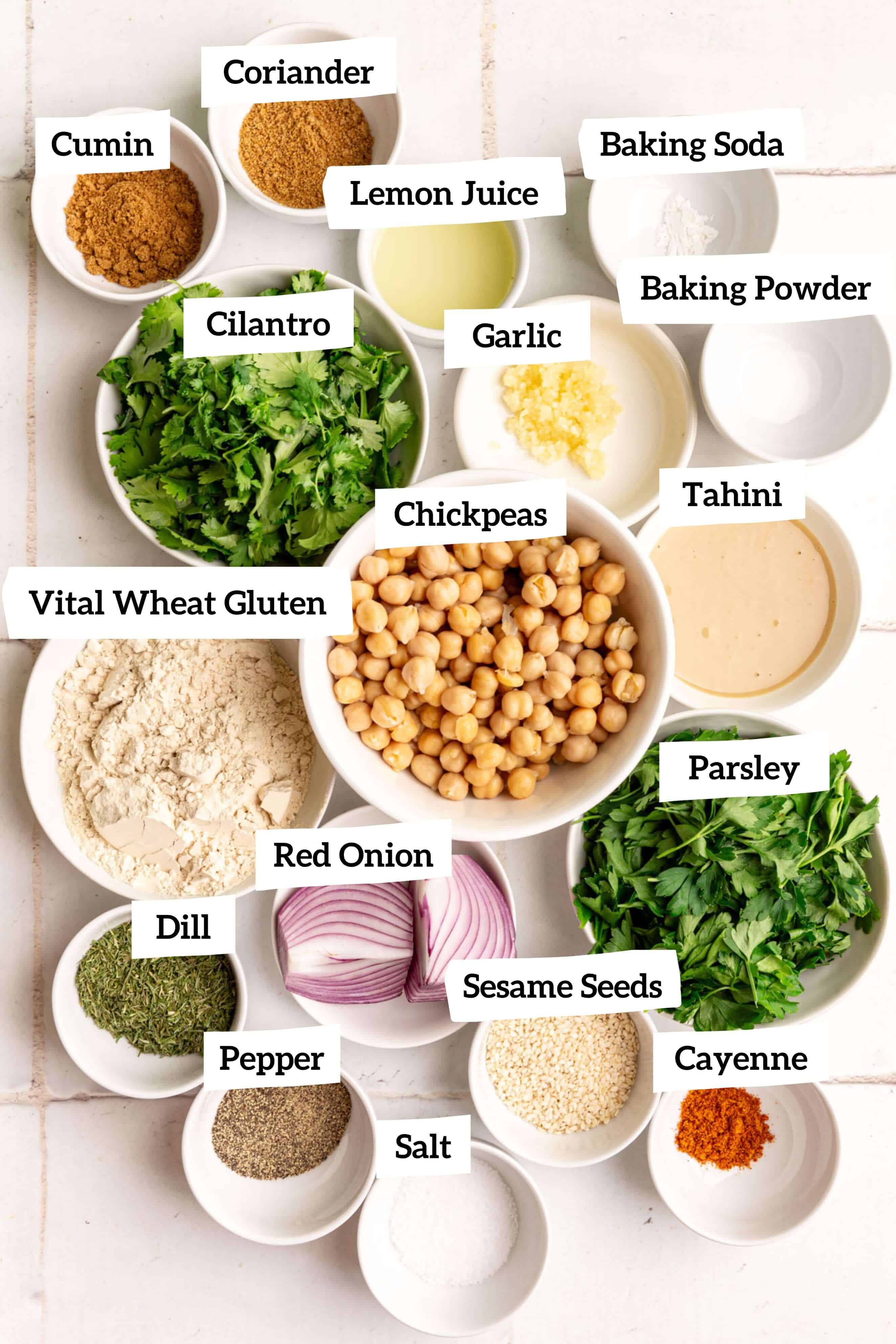 Falafel Burgers Ingredients