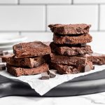 A tray with two stacks of freezer fudge.