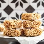 A stack of vegan rice krispies.