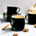 A mug of turmeric latte.