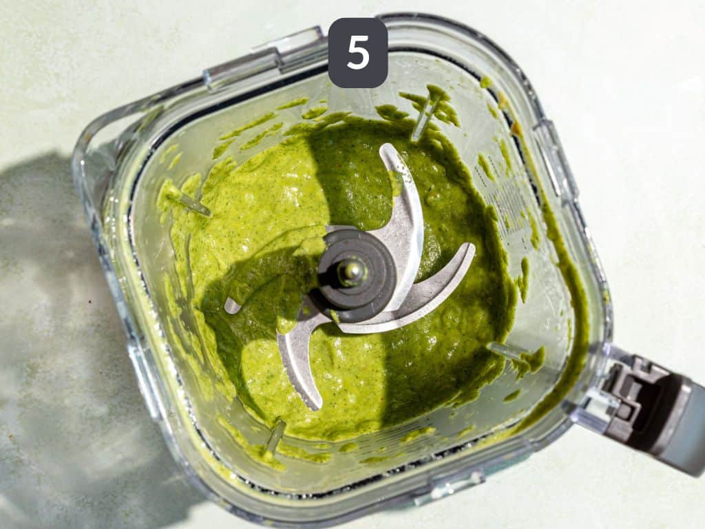 Vegan Broccoli Pasta Sauce Step 5 - blend the sauce.