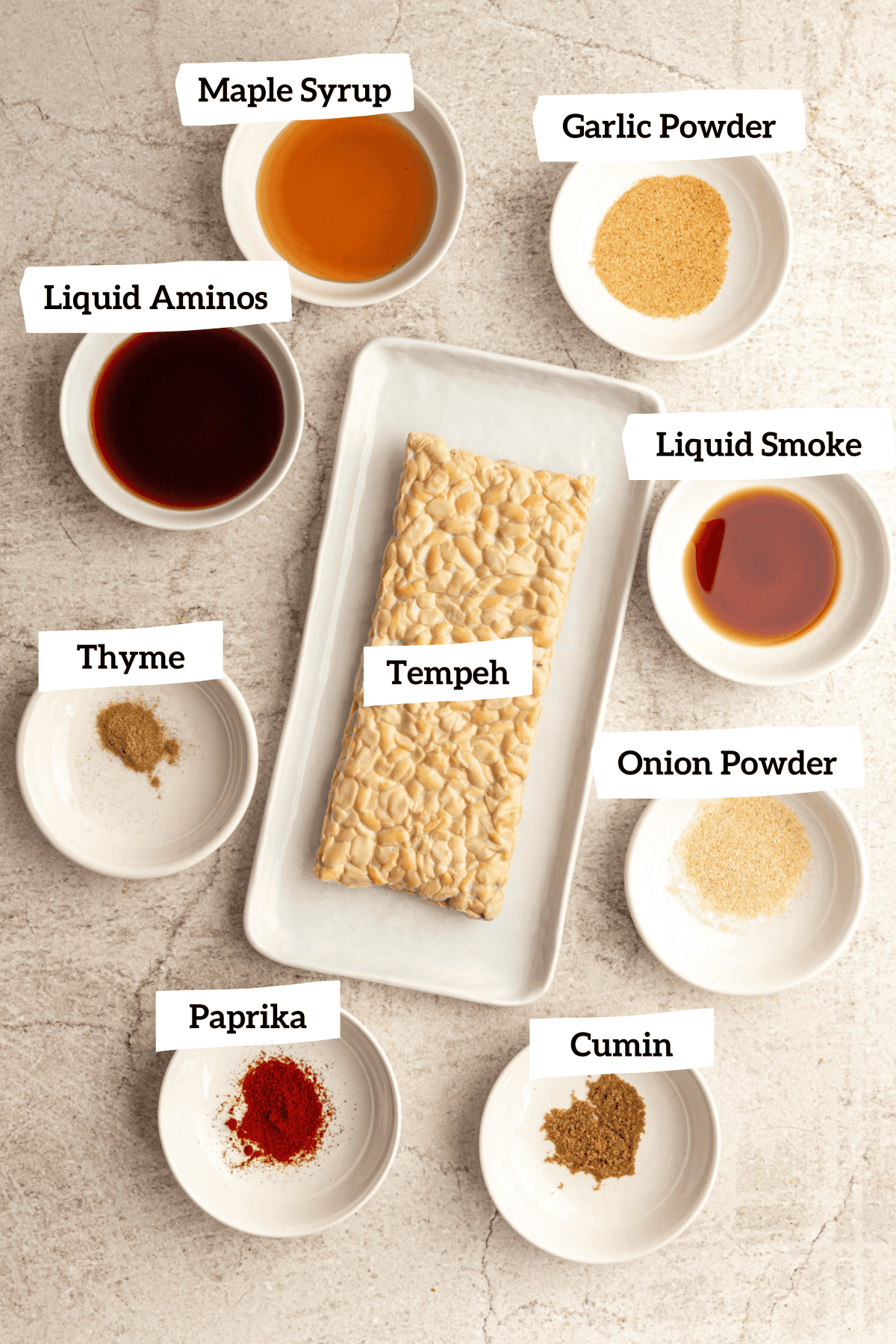 Crispy Baked Tempeh Ingredients