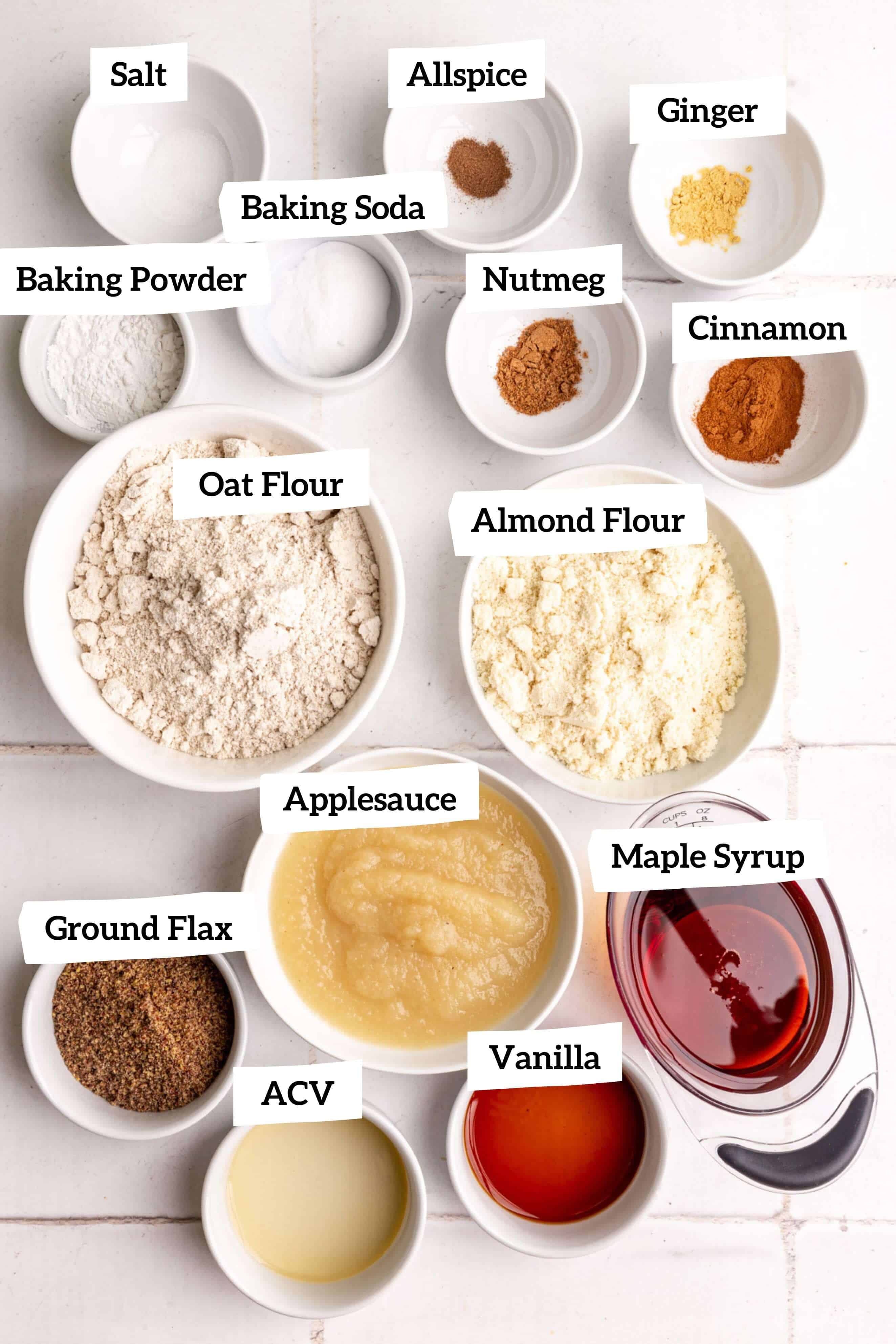 Vegan Caramel Apple Upside Down Cake ingredients.