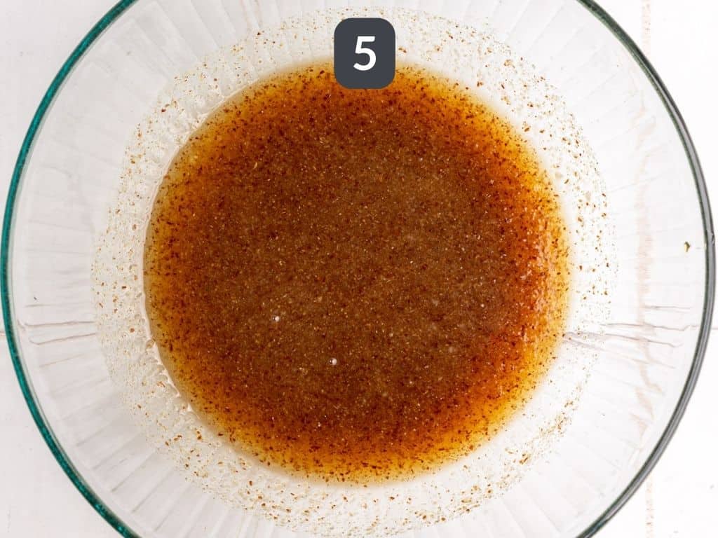 Vegan Caramel Apple Upside Down Cake step 5 - mix the wet ingredients.