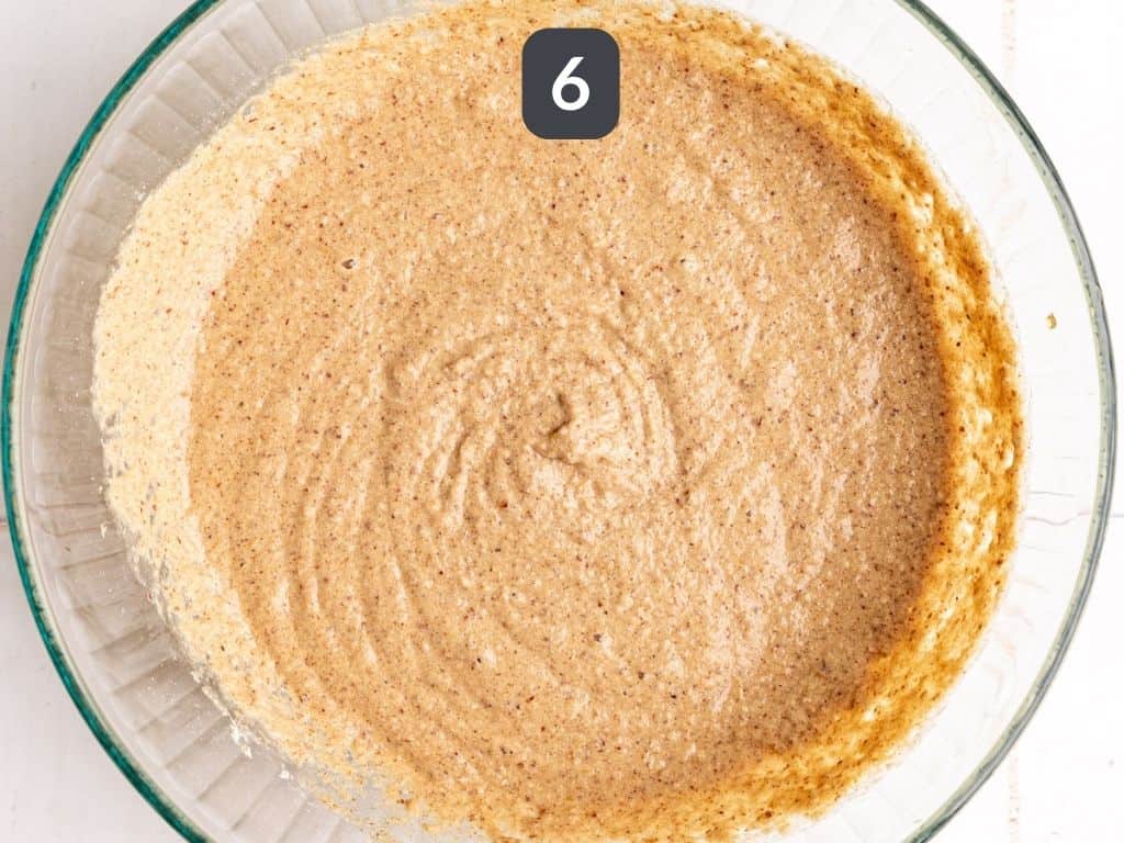 Vegan Caramel Apple Upside Down Cake step 6 - mix the dry ingredients.