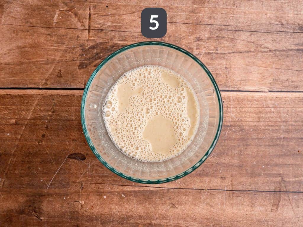 Vegan beef bourguignon step 5 - mix the roux.