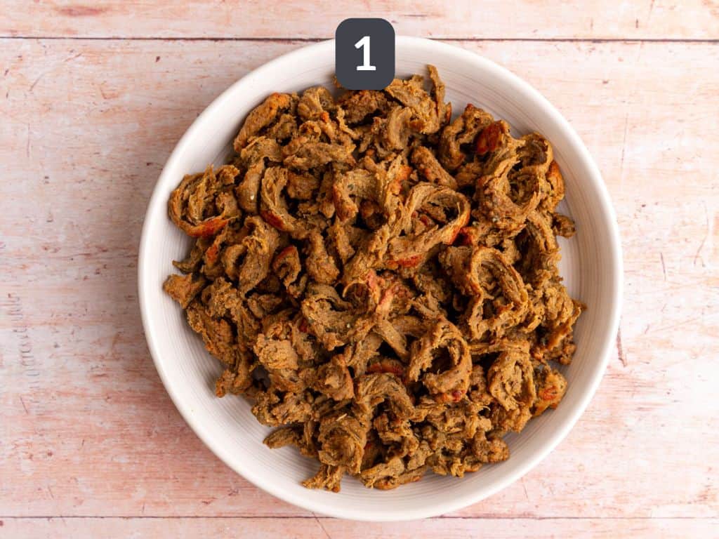 Vegan Cacciatore step 1 - make the chicken.