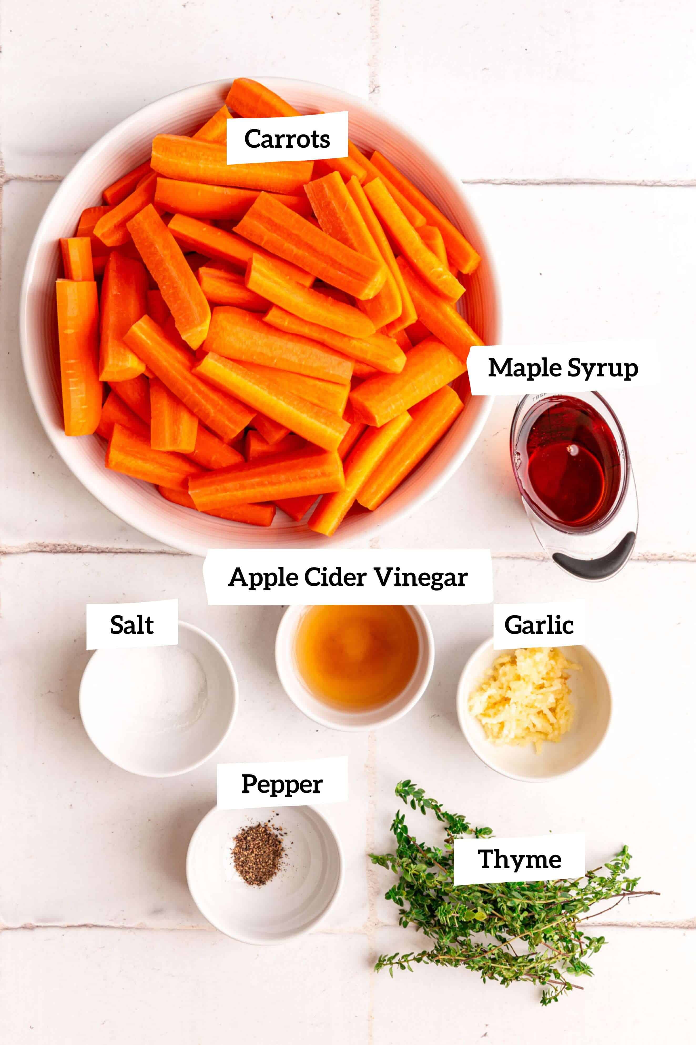 Vegan Glazed Carrots Ingredients