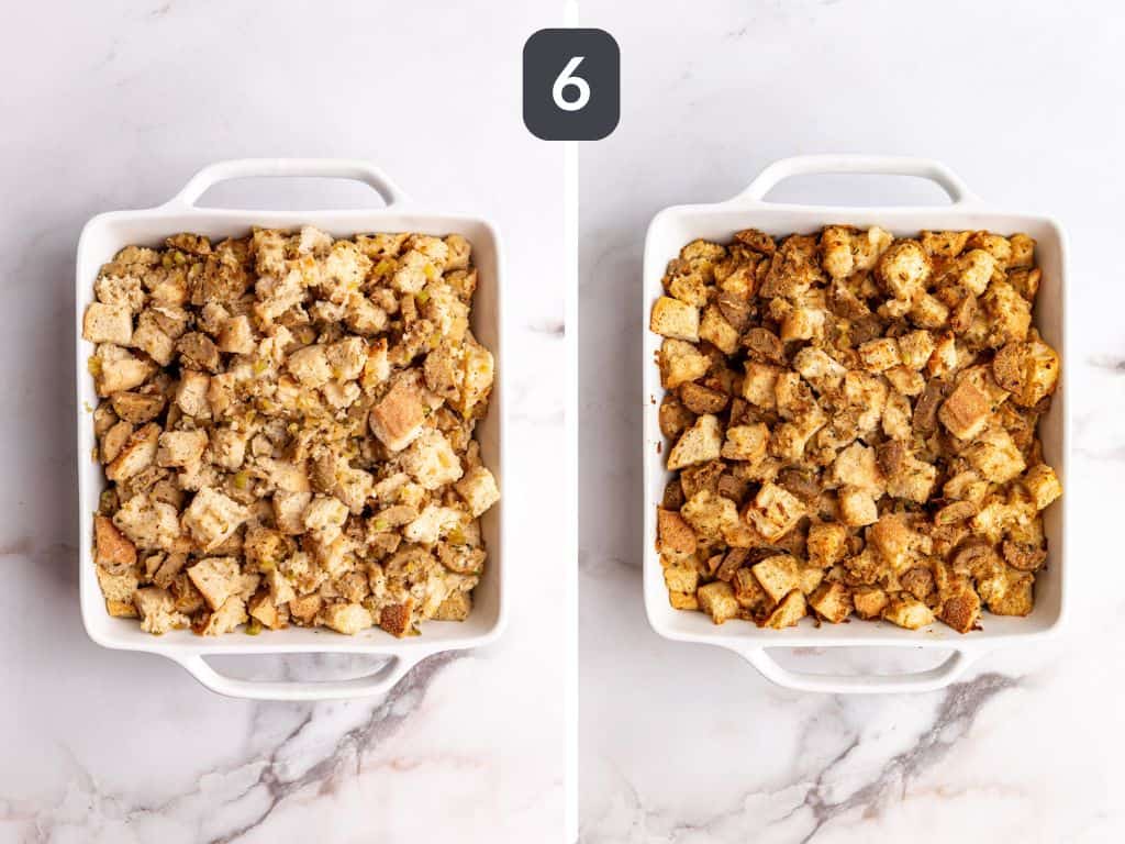 Vegan Sausage Stuffing Step 6 - bake.