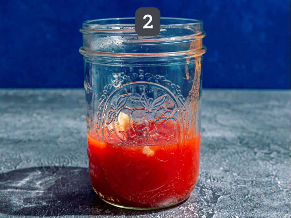 Bloody Mary Mocktail Step 2 - mix the remaining ingredients.