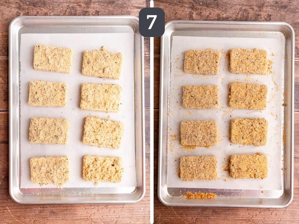 Christmas tofu step 7 - bake the tofu.