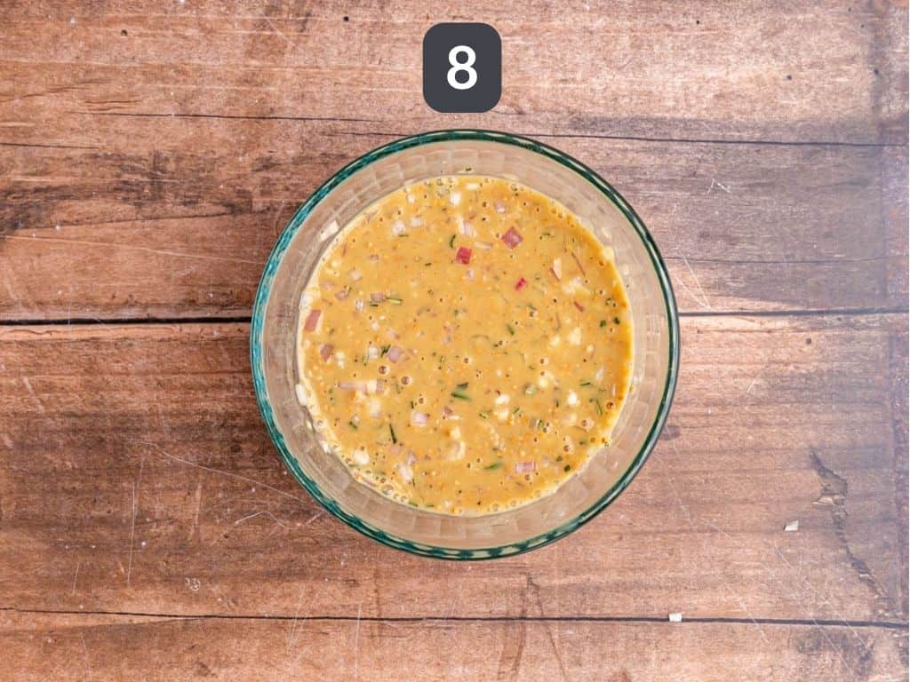 Christmas tofu step 8 - mix the vinaigrette.