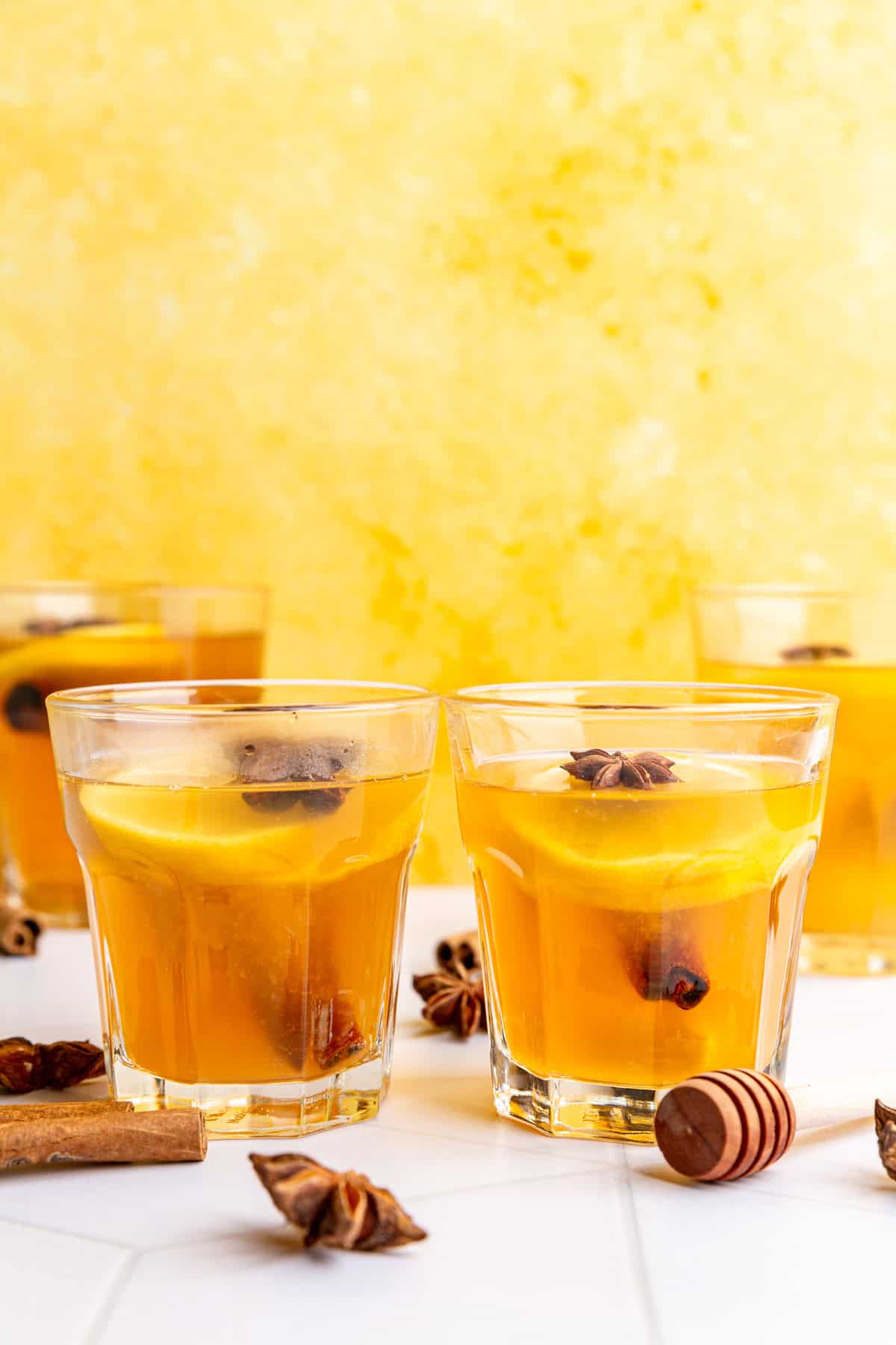 Two non alcoholic hot toddies.