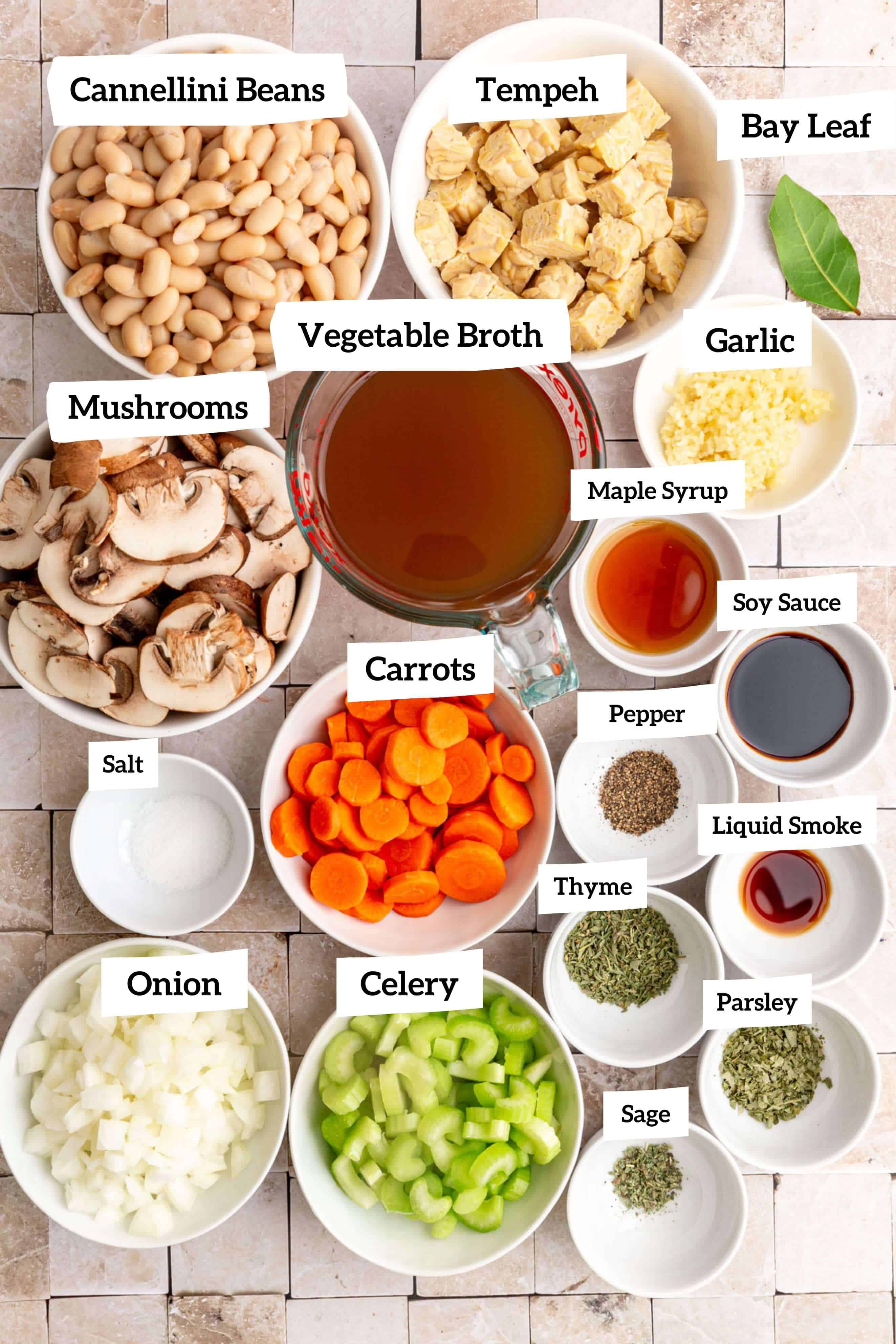 Vegan Cassoulet Ingredients