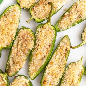 A tray of Vegan Jalapeño Poppers.