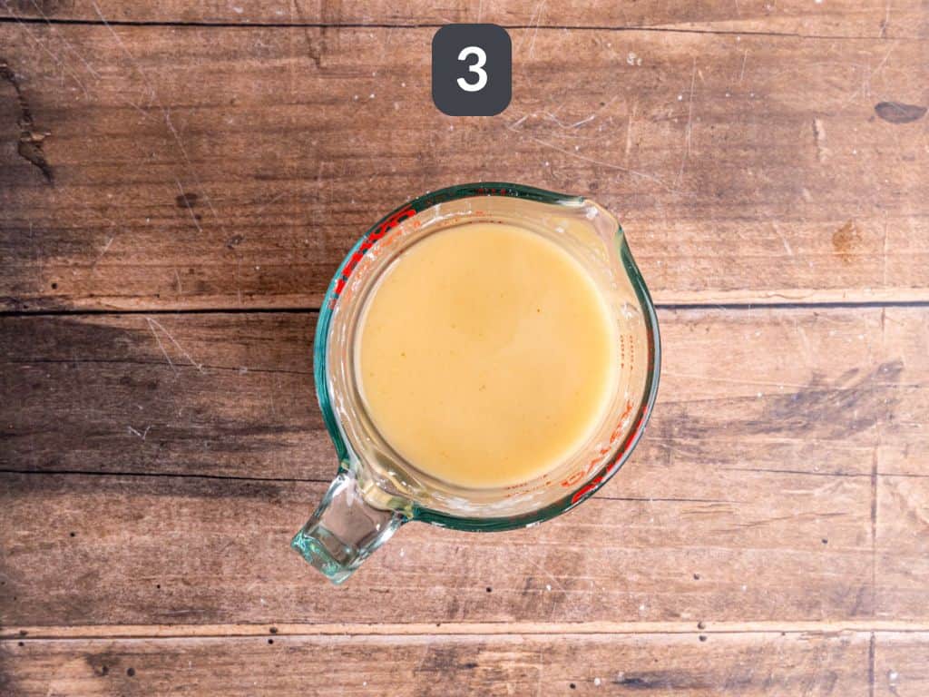 Vegan Lentil Shepherd's Pie Step 3 - mix the cornstarch slurry.