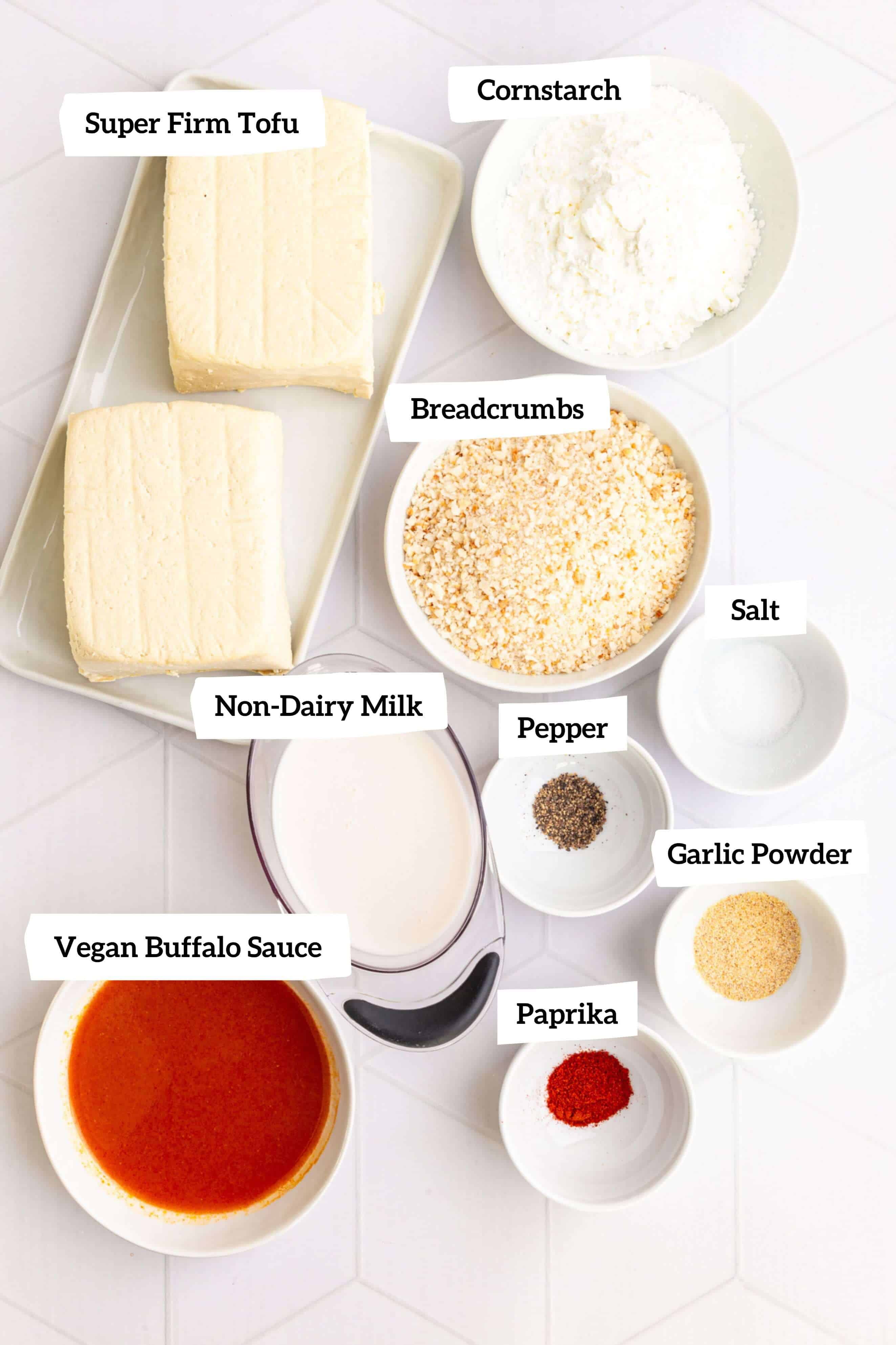 Buffalo Tofu Wings Ingredients